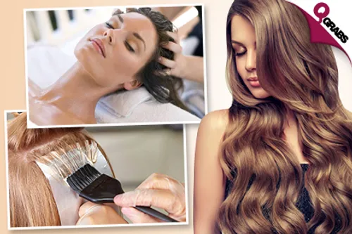 From QR50 Enjoy a Hair Wash OR Sultry Hot Oil Massage OR Color, Includes Blowdry! (Up to QR330 Value)